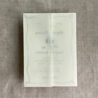 Image 3 of Ivory Citrus celebration white ink printed color vellum wrap for 5x7 cards PACK of 10