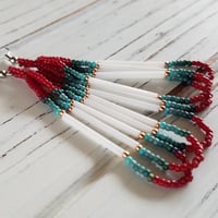 Image 1 of Red and turquoise