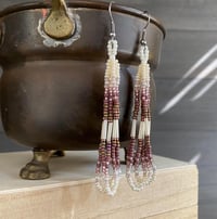 Image 1 of Mauvelous beaded earrings