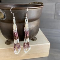 Image 2 of Mauvelous beaded earrings