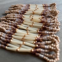 Image 4 of Cafecito - taupe beaded earrings