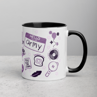 Image 4 of BTS Doodle Mug 11oz