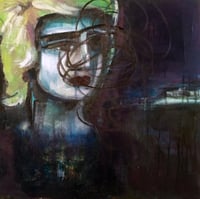 Image 1 of Original Painting  "Wild at Heart" by Sheila Cameron  16" x 16" on Cradled Birch Board