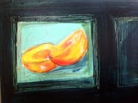 Image 2 of Original Painting  "Digital Dinner" by Sheila Cameron  24" x 18" on Canvas
