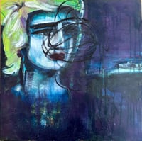 Image 2 of Original Painting  "Wild at Heart" by Sheila Cameron  16" x 16" on Cradled Birch Board