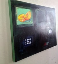 Image 3 of Original Painting  "Digital Dinner" by Sheila Cameron  24" x 18" on Canvas