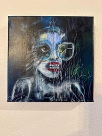 Image 4 of Original 10" x 10" Oil Acrylic Graphite on Canvas by Sheila Cameron "Roots"