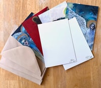 Image 4 of Set of 8 Signed on the back by Artist Print Postcards. Boxed with Envelopes. Angels, Bear, Cat, D...