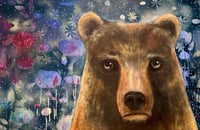 Image 5 of Original Painting on 36" x 24" Canvas "Wild Bear" by Sheila Cameron. Nevada City, CA Free US Ship...