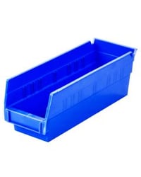 Shelf Bin, 11-5/8 x 4-1/8 x 4", Blue AW30120BLUE Package Qty :	24 ($2.43 EA)