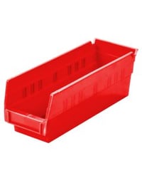 Shelf Bin, 11-5/8 x 4-1/8 x 4", Red AW30120RED Package Qty :24 ($2.43 EA)