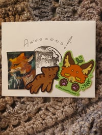 Image 5 of Pack of 3 stickers 🦊🐤🐈‍⬛