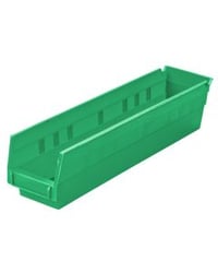 Shelf Bin, 17-7/8 x 4-1/8 x 4", Green AW30128GREEN Package Qty :	12 ($3.38 EA)