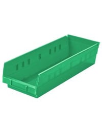 Shelf Bin, 17-7/8 x 6-5/8 x 4", Green AW30138GREEN Package Qty :	12 ($4.72 EA)