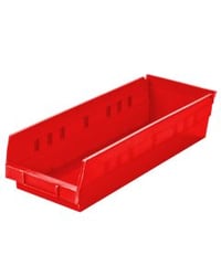 Shelf Bin, 17-7/8 x 6-5/8 x 4", Red AW30138RED Package Qty :12 ($4.72 EA)