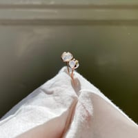 Image 2 of Rainbow moonstone orb earrings