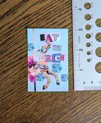 Image 3 of Eat the Rich Collage Art Sticker