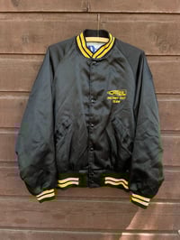 Image 1 of 1980s Dunbrooke Pla-Jac Satin Bomber Jacket