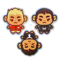 Image 1 of CGI Monkey Glitter Stickers
