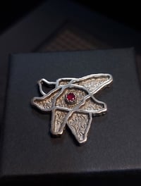 Image 1 of Silver "Fly" pendant- 0.25ct Ruby