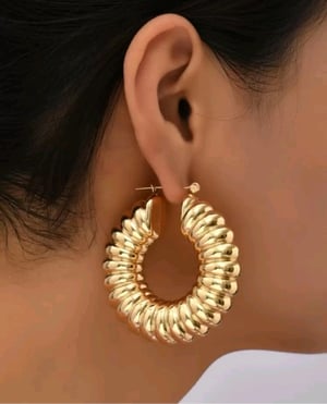 Image of Chunky Textured Hoops 
