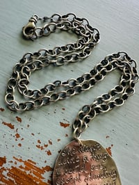 Image 10 of large JD Salinger quote pendant with hefty sterling silver chain