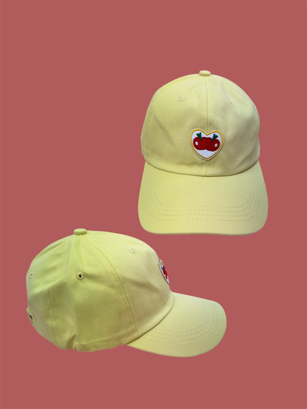 Image of Cute Embroided Caps🍎🐥🍒🐮