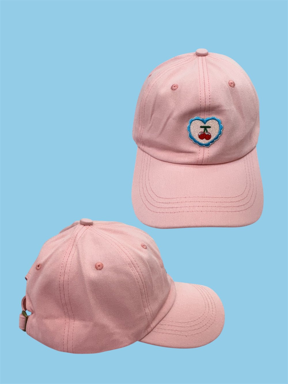 Image of Cute Embroided Caps🍎🐥🍒🐮