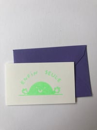 Image 1 of Mini carte Enfin seul.e 🤗