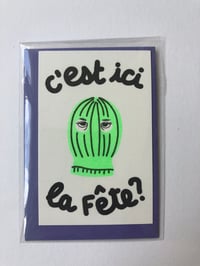 Image 2 of Mini carte C’est ici la fête ? ☝️
