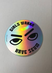 Image 1 of Sticker “girls seum”
