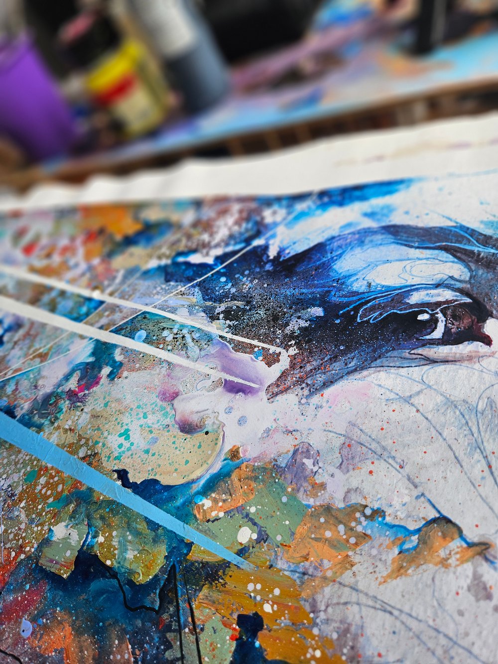 "The Edge of Change" 1/1 ORIGINAL - Mixed Media on paper - FREE WORLDWIDE SHIPPING!!!