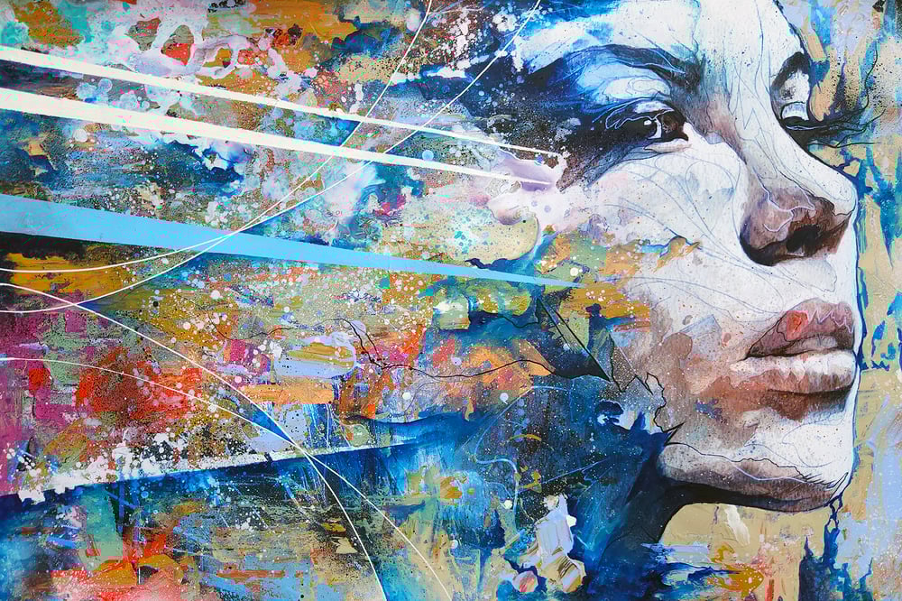 "The Edge of Change" 1/1 ORIGINAL - Mixed Media on paper - FREE WORLDWIDE SHIPPING!!!