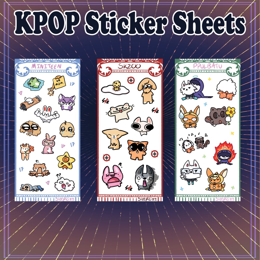 Image of KPOP Group Sticker Sheets