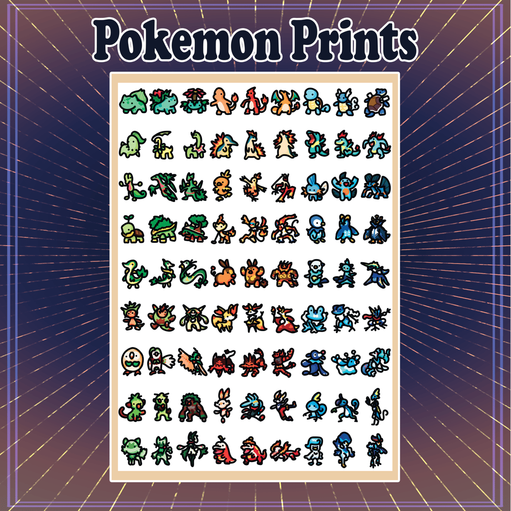 Image of A5 Pokemon Print