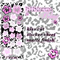 Image 1 of hibiscus bling sticker sheet