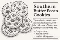 Image 3 of Butter Pecan Shortbread Cookies - Southern Butter Pecan Sold by the Dozen