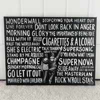 Oasis song title Limited Edition Print