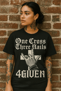 Image 1 of One Cross Three Nails 4Given- Black