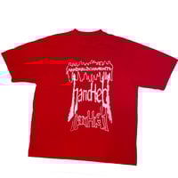 Image 1 of red logo tee