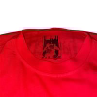 Image 3 of red logo tee