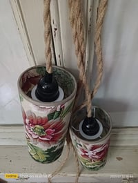 Image 6 of Lampes baladeuses tissu vintage 