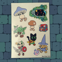 Feuille d'autocollants "Donjon"