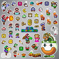 Image 1 of Super Mario World Magnet Set (50 Pieces)