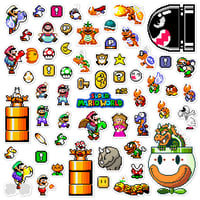 Image 1 of Super Mario World Sticker Set (60 Pieces)
