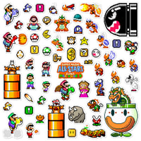 Image 1 of Super Mario All-Stars: Super Mario World Sticker Set (60 Pieces)