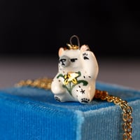 Waving Floral Bear Necklace