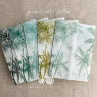 Image 2 of Palm trees printed vellum wrap for 5x7 cards PACK of 10