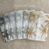 Image 6 of Palm trees printed vellum wrap for 5x7 cards PACK of 10