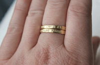 Image 2 of 14k yellow gold walt whitman quote ring set by peacesofindigo